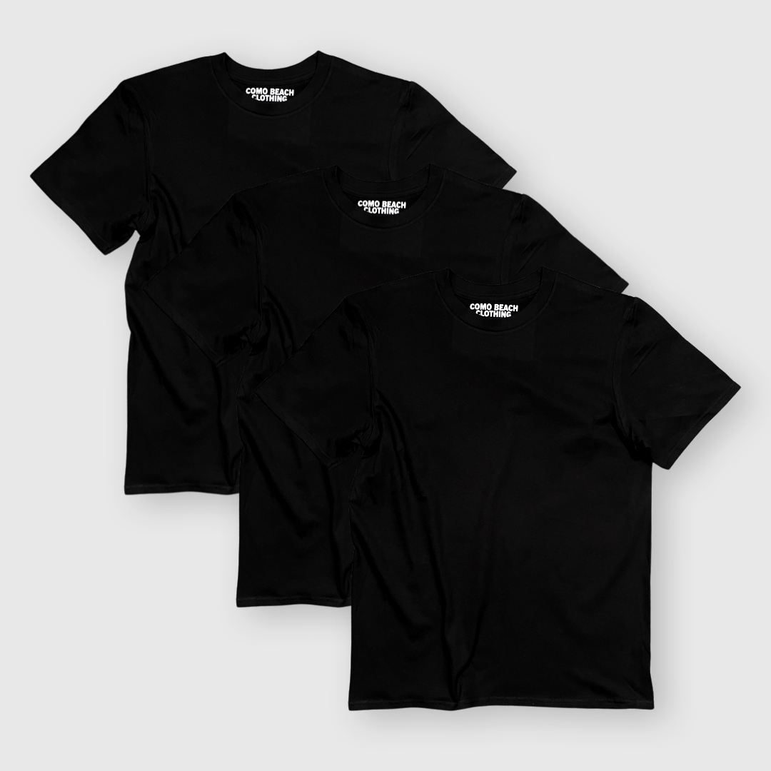 ESSENTIAL Black Tees (3 Pack)