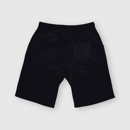Stacked Logo Fleece Shorts (Black)
