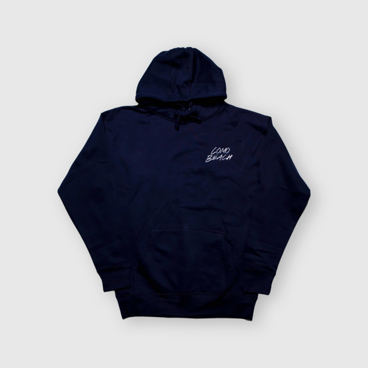 Stacked Logo Pullover Hoodie (Navy)