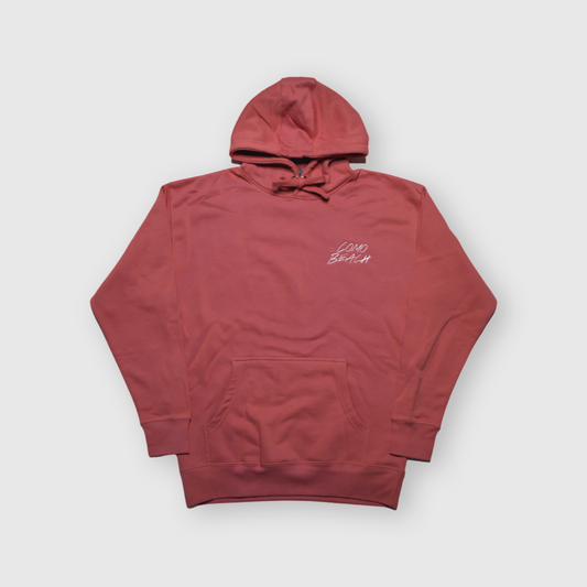 Stacked Logo Pullover Hoodie (Pale Rose)