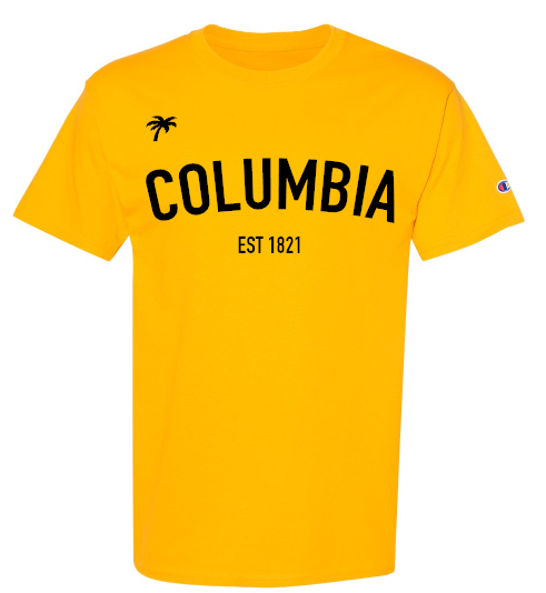 CHAMPION x COLUMBIA Logo Tee (Gold/Black)