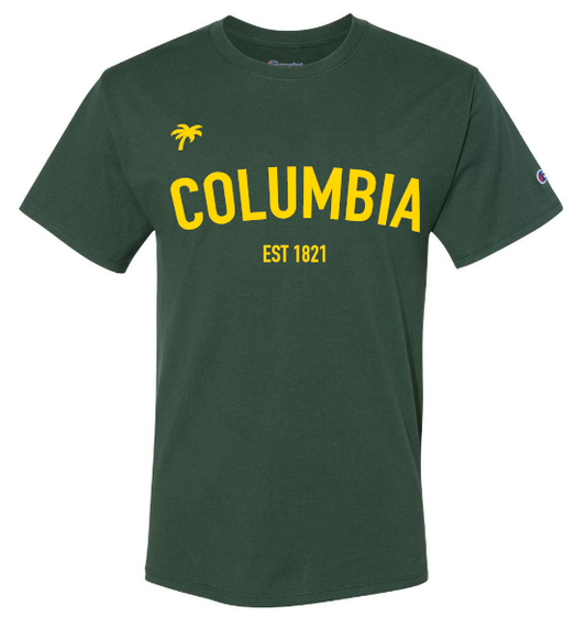 CHAMPION x COLUMBIA Logo Tee (Green/Gold)